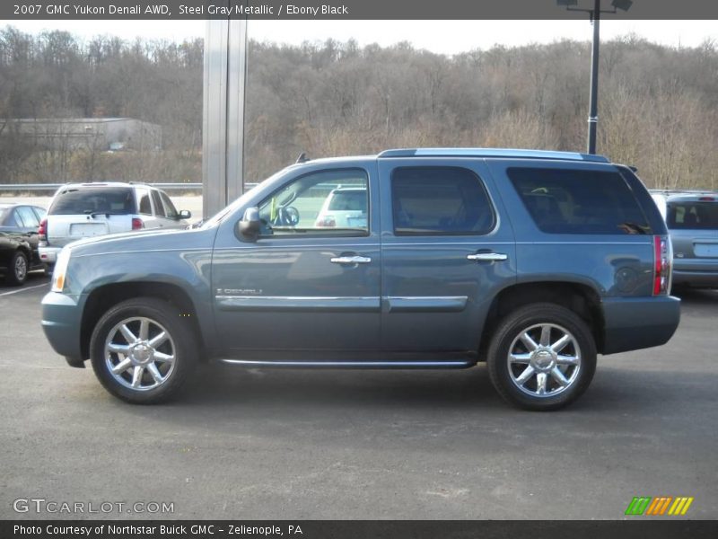 Steel Gray Metallic / Ebony Black 2007 GMC Yukon Denali AWD