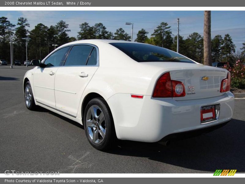 White / Ebony 2008 Chevrolet Malibu LT Sedan