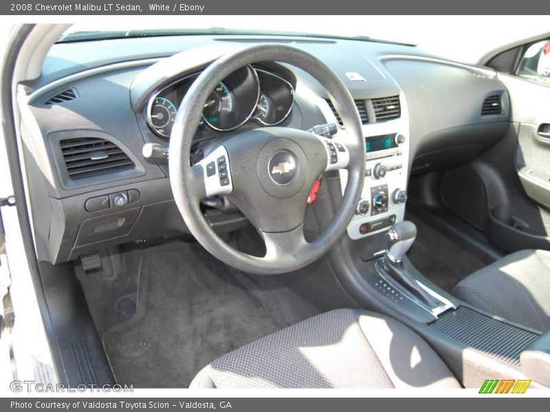 White / Ebony 2008 Chevrolet Malibu LT Sedan