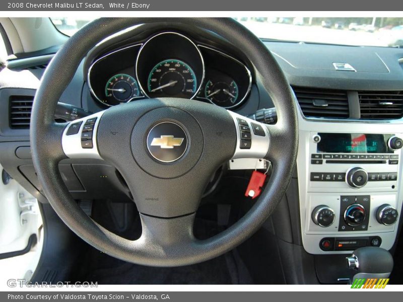 White / Ebony 2008 Chevrolet Malibu LT Sedan