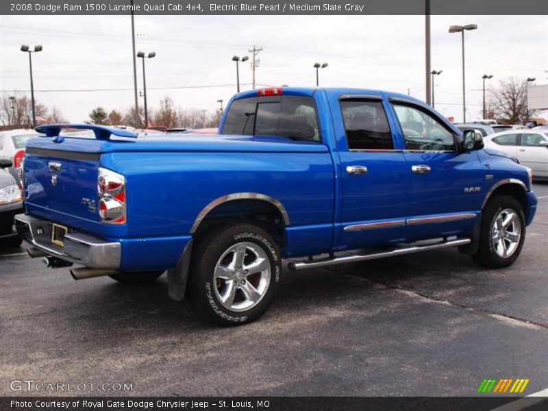Electric Blue Pearl / Medium Slate Gray 2008 Dodge Ram 1500 Laramie Quad Cab 4x4