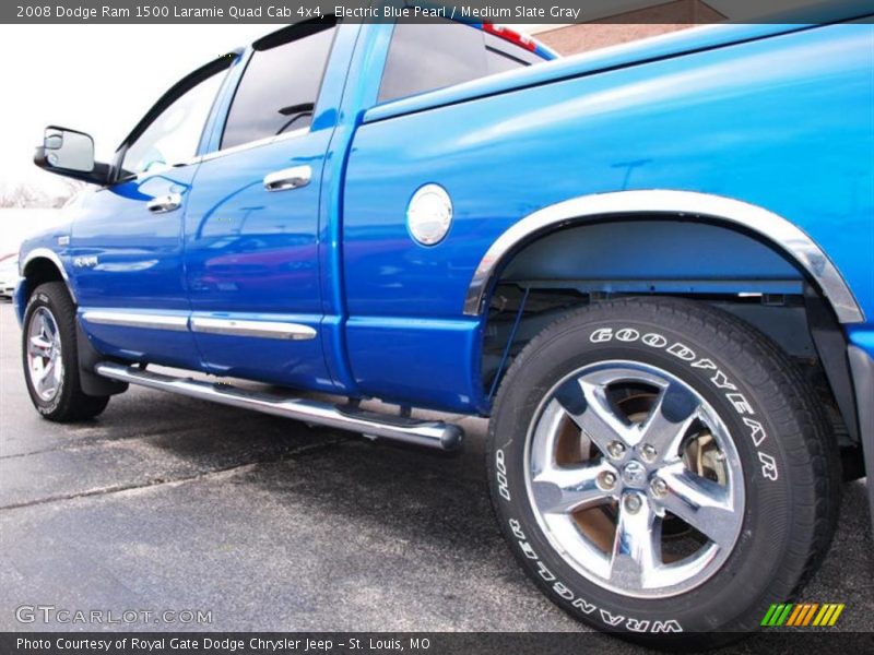Electric Blue Pearl / Medium Slate Gray 2008 Dodge Ram 1500 Laramie Quad Cab 4x4