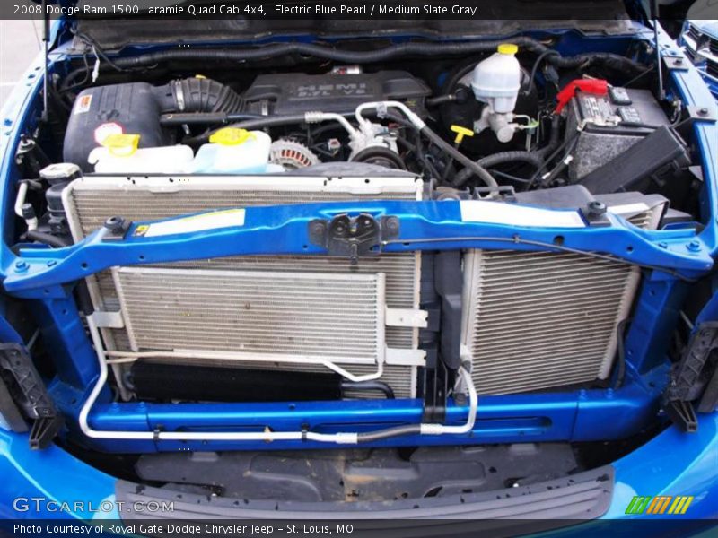 Electric Blue Pearl / Medium Slate Gray 2008 Dodge Ram 1500 Laramie Quad Cab 4x4