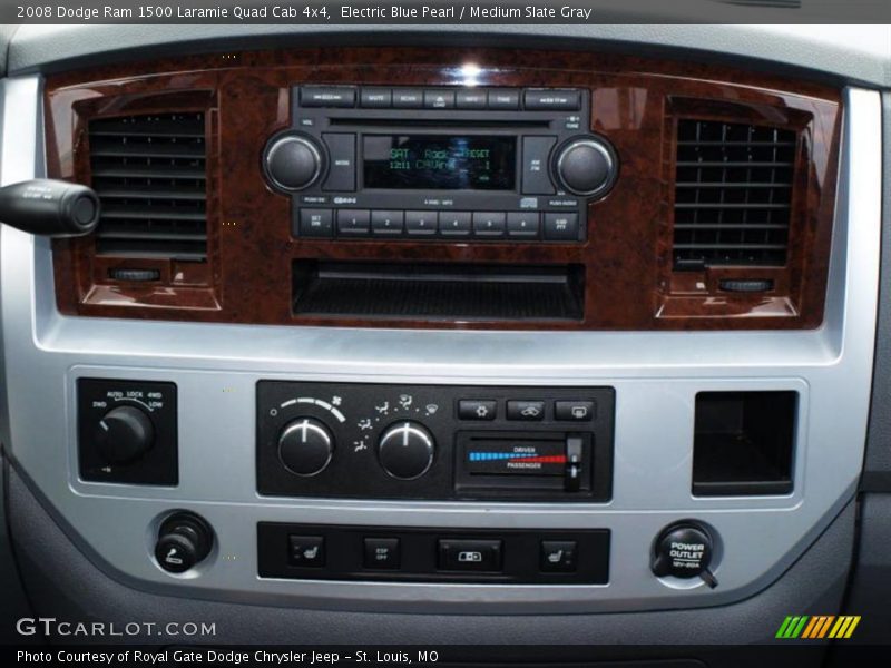 Electric Blue Pearl / Medium Slate Gray 2008 Dodge Ram 1500 Laramie Quad Cab 4x4