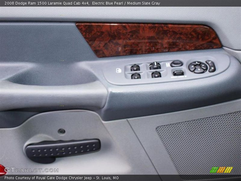 Electric Blue Pearl / Medium Slate Gray 2008 Dodge Ram 1500 Laramie Quad Cab 4x4