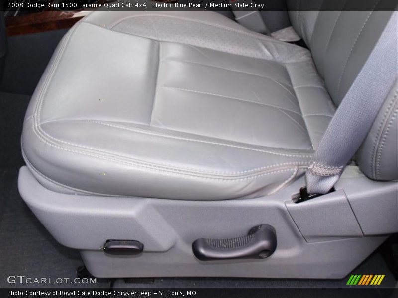 Electric Blue Pearl / Medium Slate Gray 2008 Dodge Ram 1500 Laramie Quad Cab 4x4
