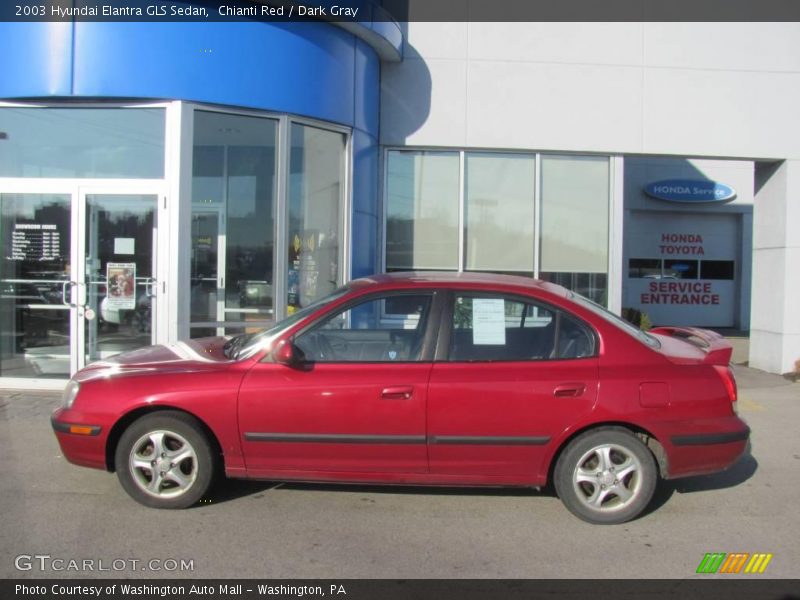 Chianti Red / Dark Gray 2003 Hyundai Elantra GLS Sedan
