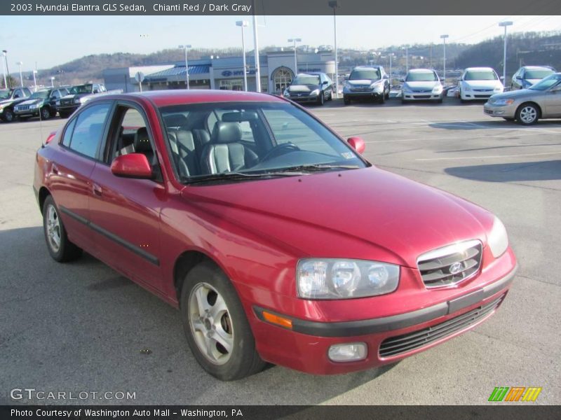 Chianti Red / Dark Gray 2003 Hyundai Elantra GLS Sedan