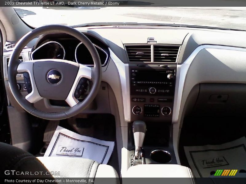 Dark Cherry Metallic / Ebony 2009 Chevrolet Traverse LT AWD