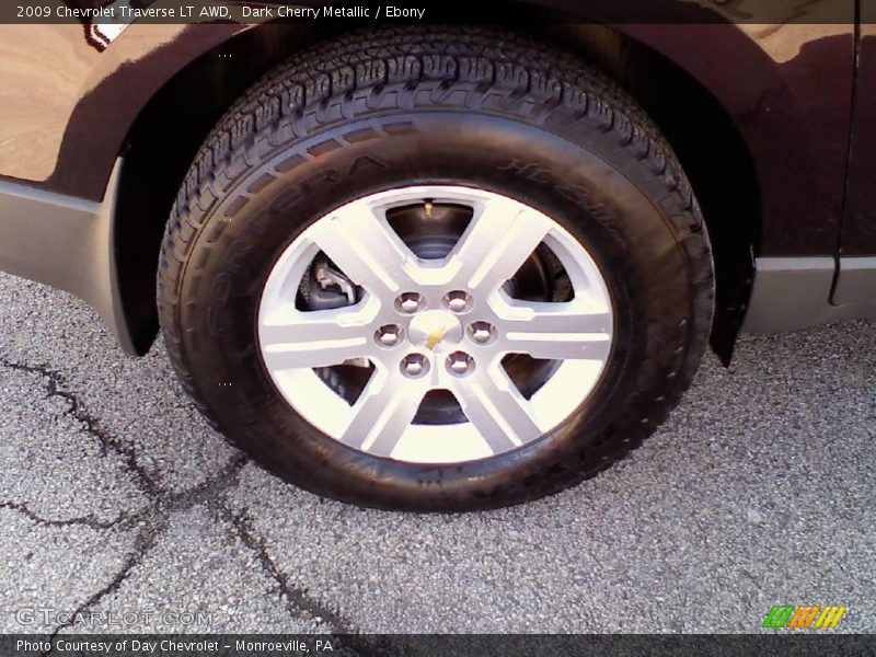 Dark Cherry Metallic / Ebony 2009 Chevrolet Traverse LT AWD