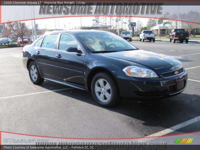 Imperial Blue Metallic / Gray 2009 Chevrolet Impala LT