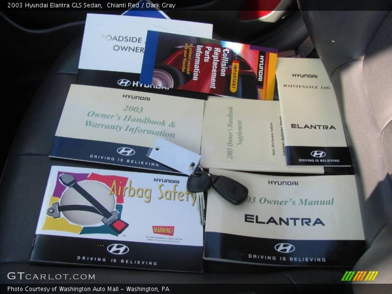 Chianti Red / Dark Gray 2003 Hyundai Elantra GLS Sedan