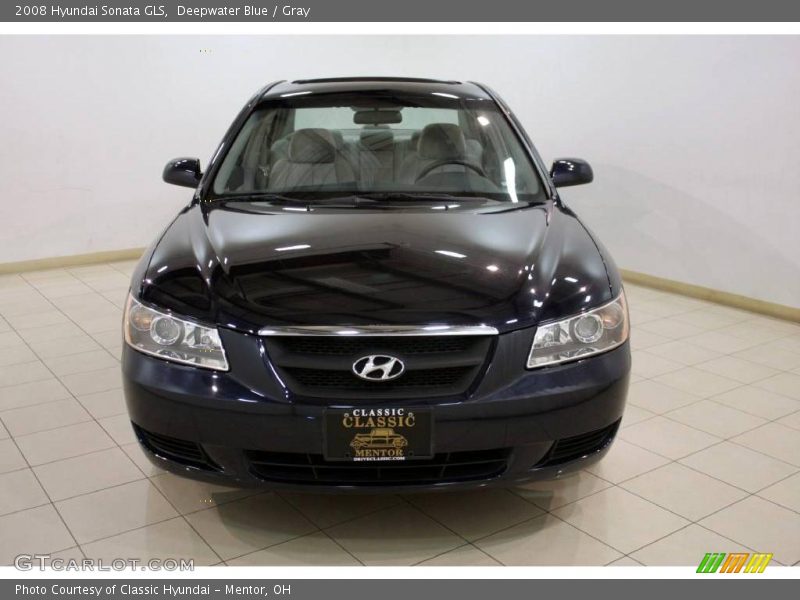 Deepwater Blue / Gray 2008 Hyundai Sonata GLS