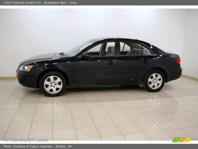 Deepwater Blue / Gray 2008 Hyundai Sonata GLS