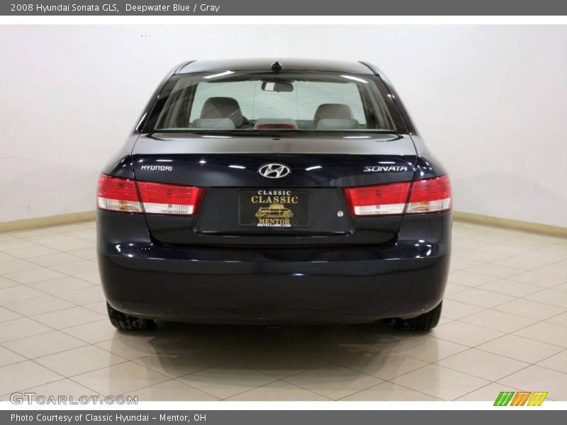 Deepwater Blue / Gray 2008 Hyundai Sonata GLS