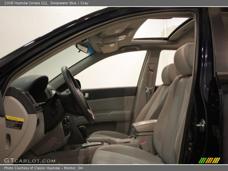 Deepwater Blue / Gray 2008 Hyundai Sonata GLS