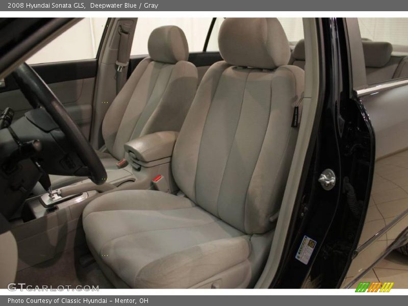 Deepwater Blue / Gray 2008 Hyundai Sonata GLS