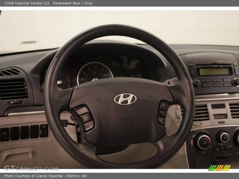 Deepwater Blue / Gray 2008 Hyundai Sonata GLS