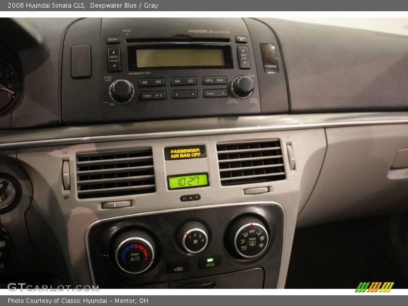 Deepwater Blue / Gray 2008 Hyundai Sonata GLS