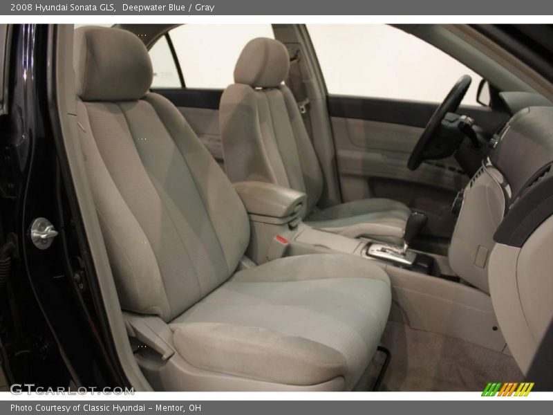 Deepwater Blue / Gray 2008 Hyundai Sonata GLS