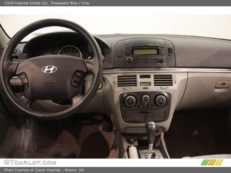 Deepwater Blue / Gray 2008 Hyundai Sonata GLS