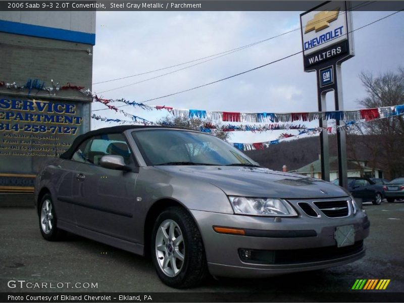 Steel Gray Metallic / Parchment 2006 Saab 9-3 2.0T Convertible