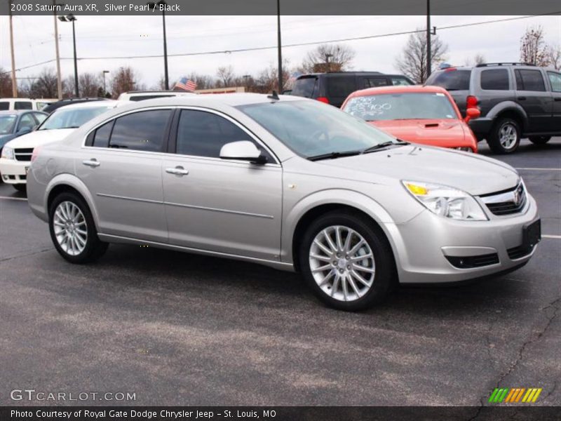 Silver Pearl / Black 2008 Saturn Aura XR