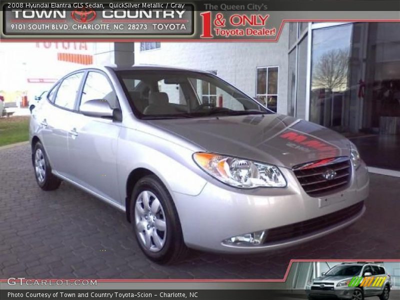 QuickSilver Metallic / Gray 2008 Hyundai Elantra GLS Sedan