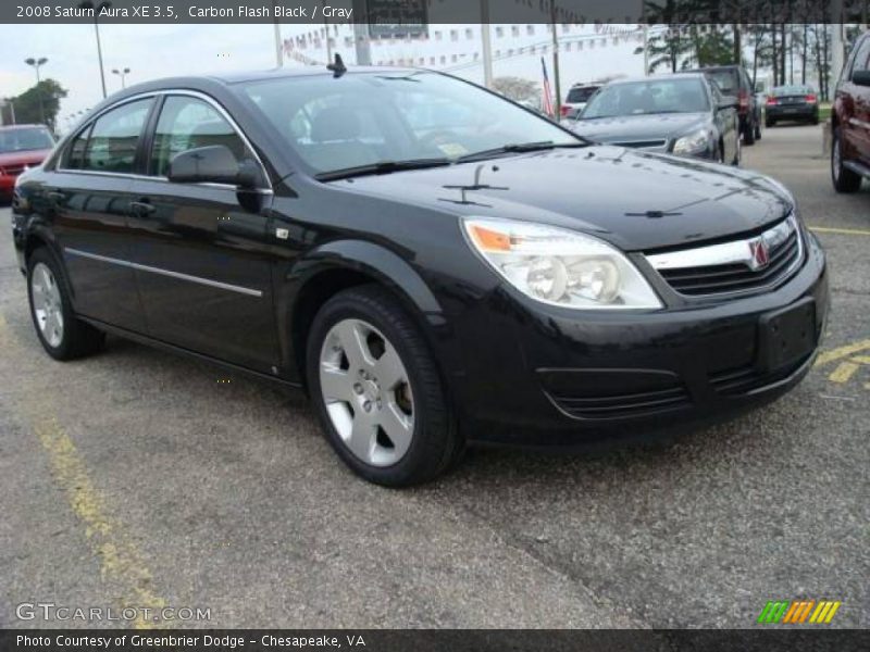 Carbon Flash Black / Gray 2008 Saturn Aura XE 3.5