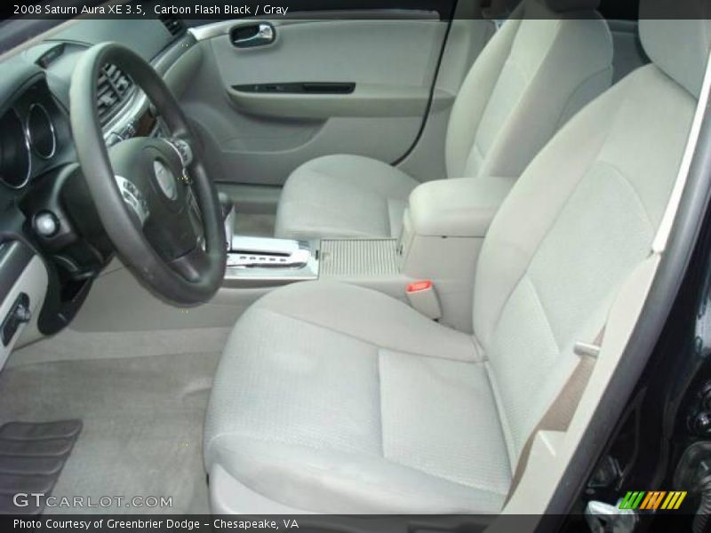 Carbon Flash Black / Gray 2008 Saturn Aura XE 3.5