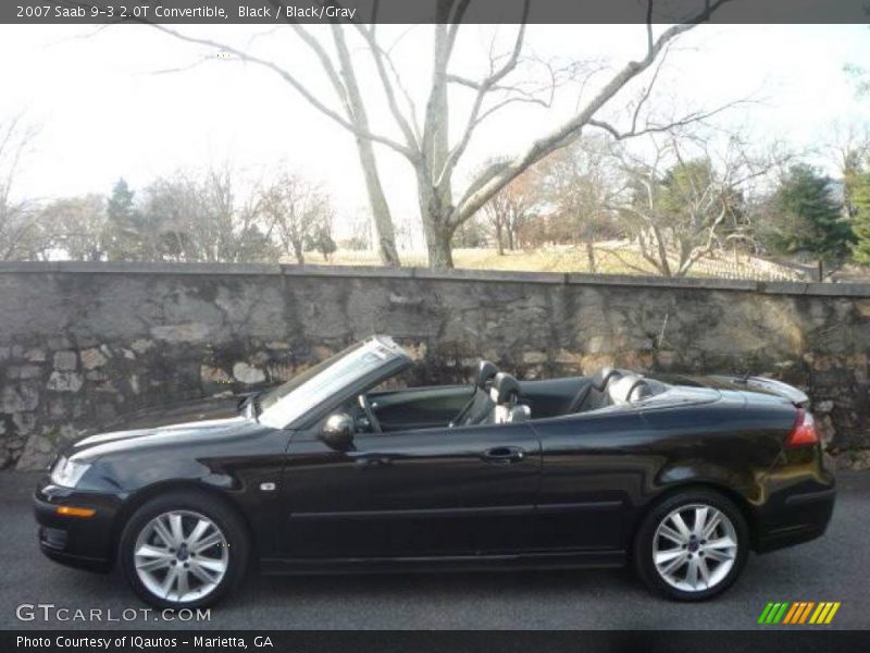 Black / Black/Gray 2007 Saab 9-3 2.0T Convertible