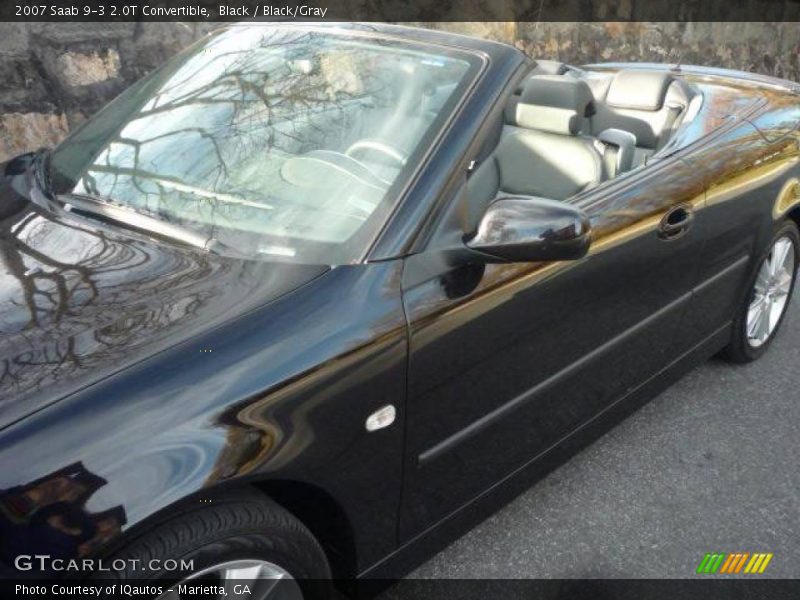 Black / Black/Gray 2007 Saab 9-3 2.0T Convertible