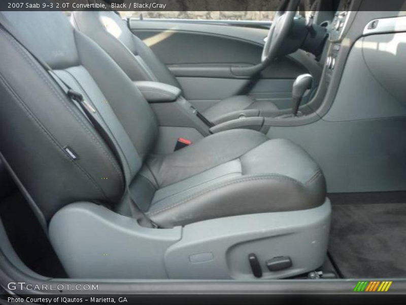 Black / Black/Gray 2007 Saab 9-3 2.0T Convertible