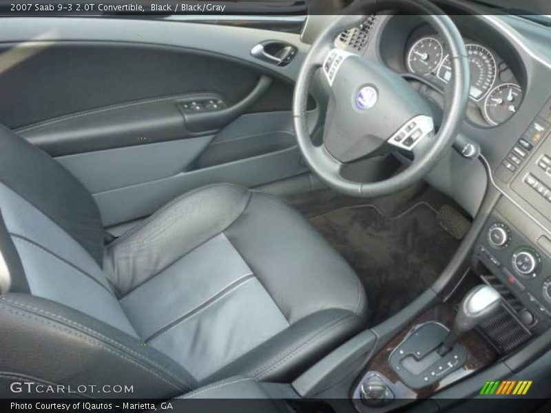 Black / Black/Gray 2007 Saab 9-3 2.0T Convertible