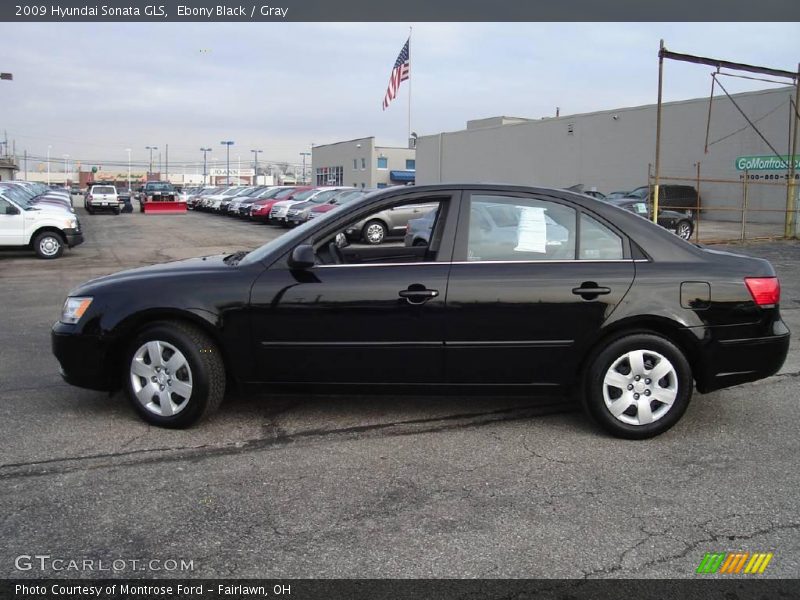Ebony Black / Gray 2009 Hyundai Sonata GLS