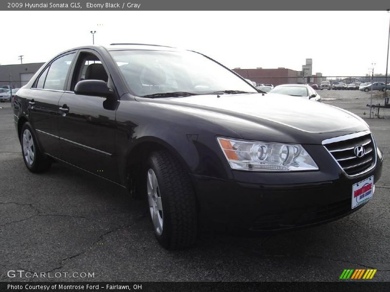 Ebony Black / Gray 2009 Hyundai Sonata GLS