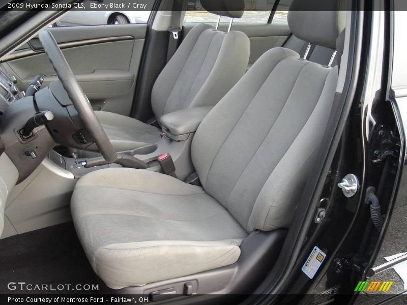 Ebony Black / Gray 2009 Hyundai Sonata GLS