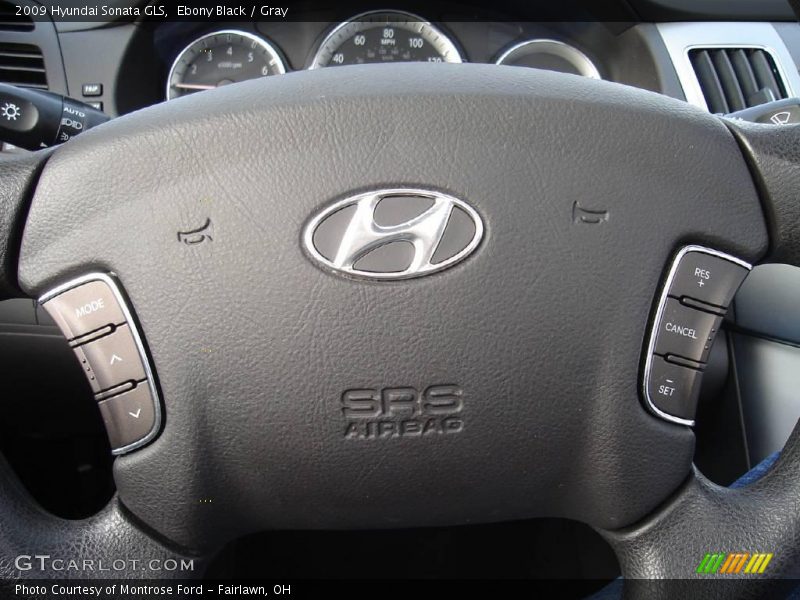 Ebony Black / Gray 2009 Hyundai Sonata GLS