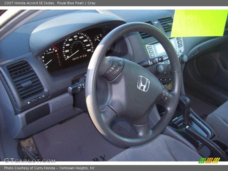 Royal Blue Pearl / Gray 2007 Honda Accord SE Sedan