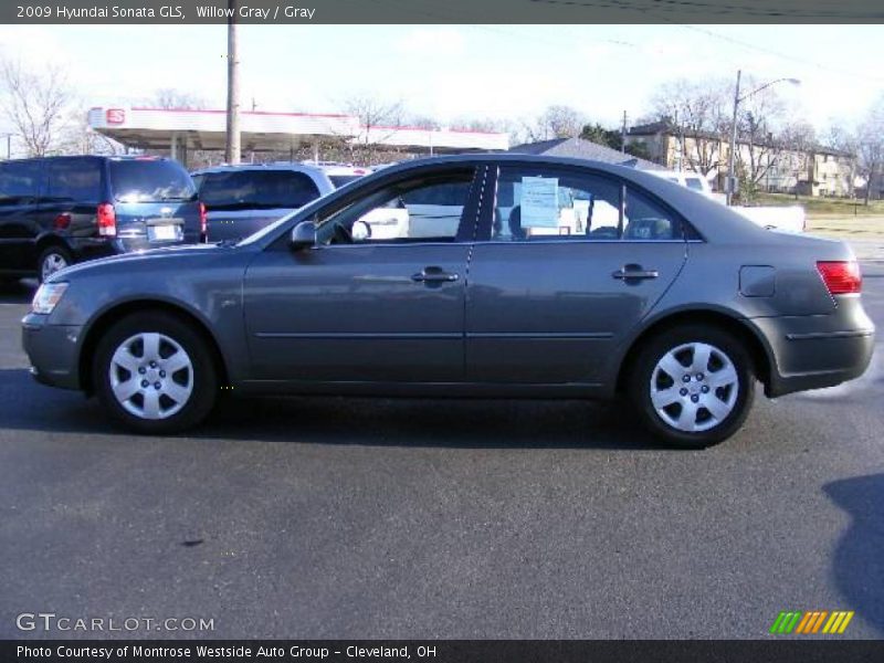 Willow Gray / Gray 2009 Hyundai Sonata GLS