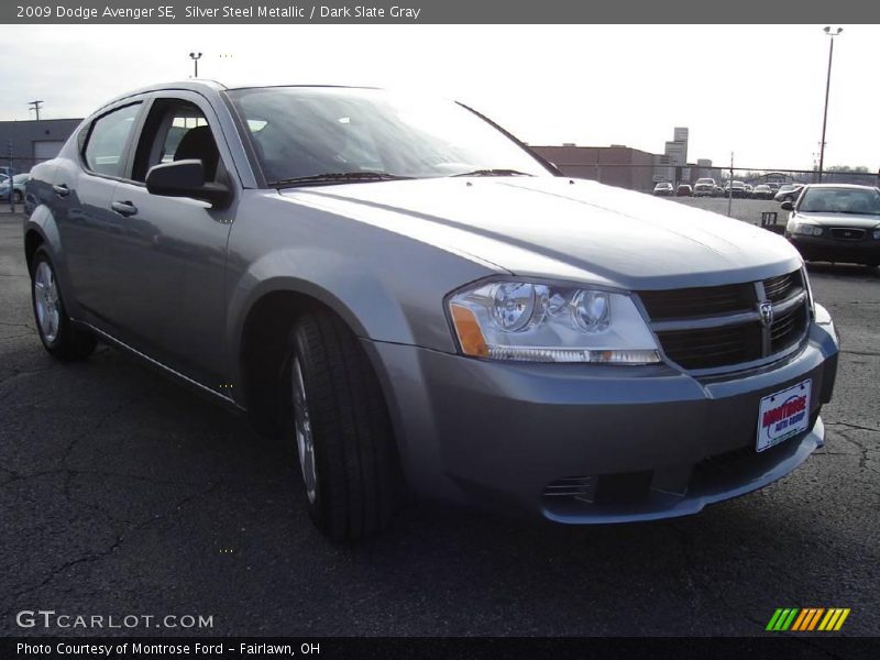 Silver Steel Metallic / Dark Slate Gray 2009 Dodge Avenger SE