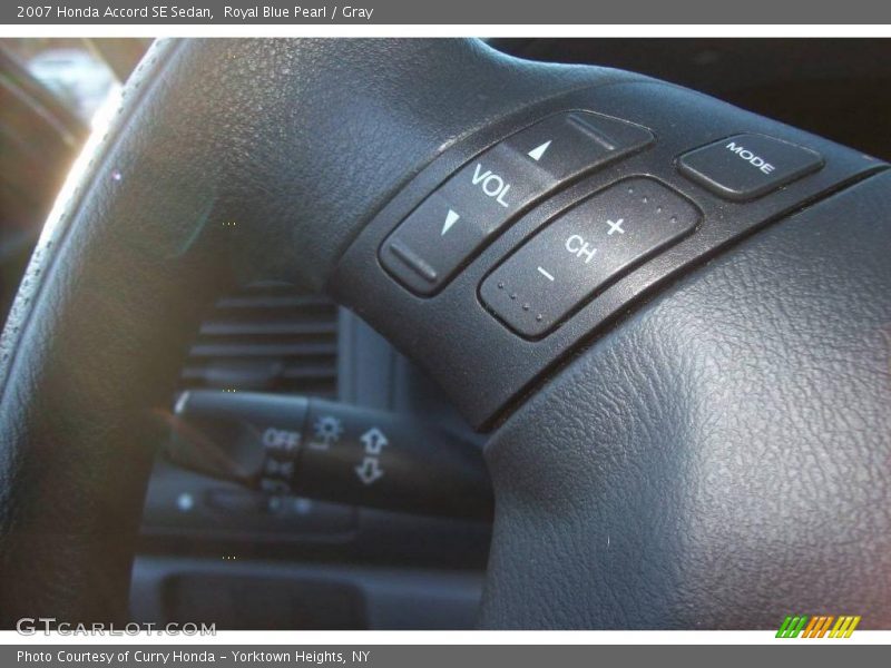 Royal Blue Pearl / Gray 2007 Honda Accord SE Sedan