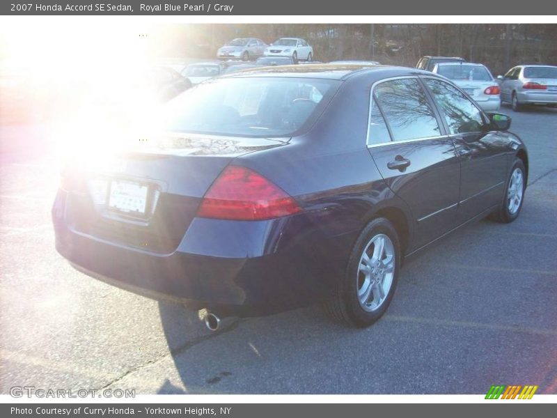 Royal Blue Pearl / Gray 2007 Honda Accord SE Sedan