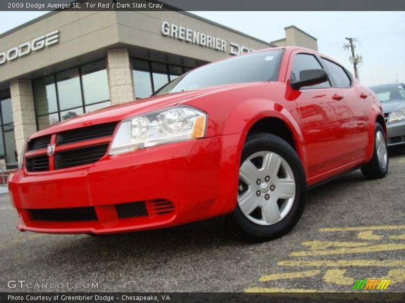 Tor Red / Dark Slate Gray 2009 Dodge Avenger SE
