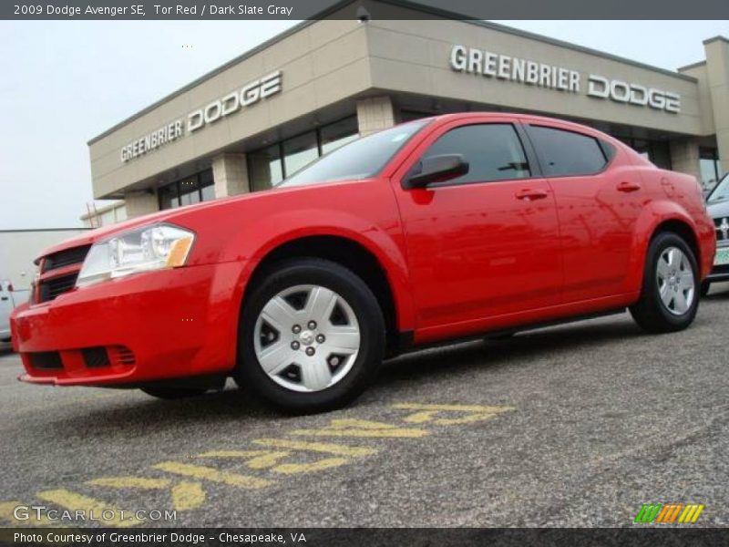 Tor Red / Dark Slate Gray 2009 Dodge Avenger SE