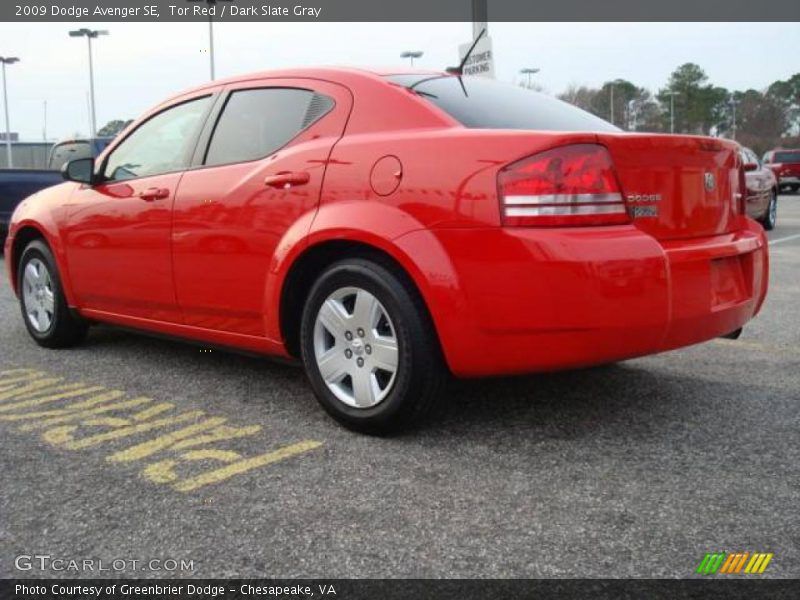 Tor Red / Dark Slate Gray 2009 Dodge Avenger SE