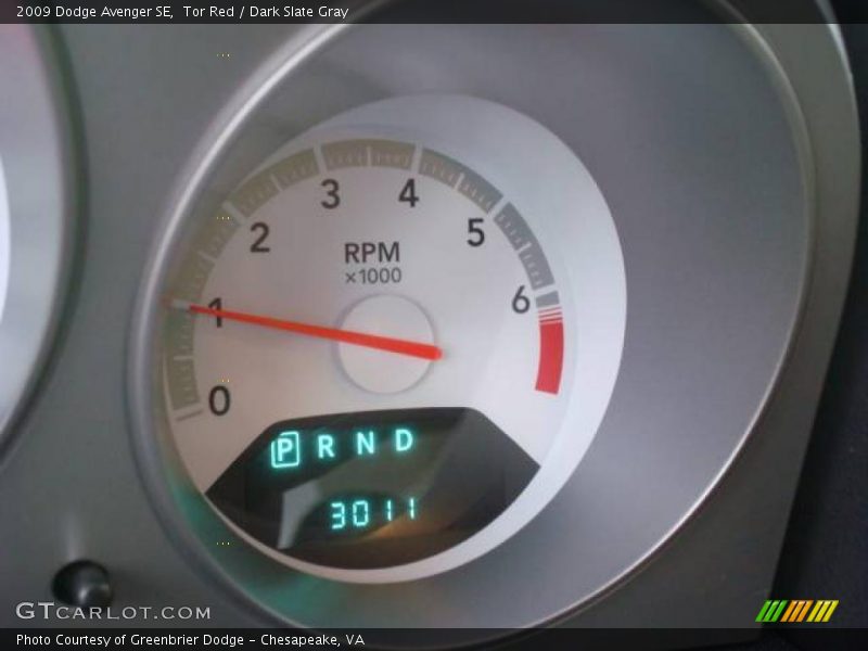 Tor Red / Dark Slate Gray 2009 Dodge Avenger SE