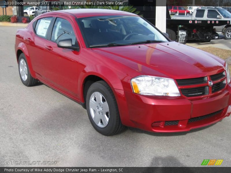 Inferno Red Crystal Pearl / Dark Slate Gray 2010 Dodge Avenger SXT
