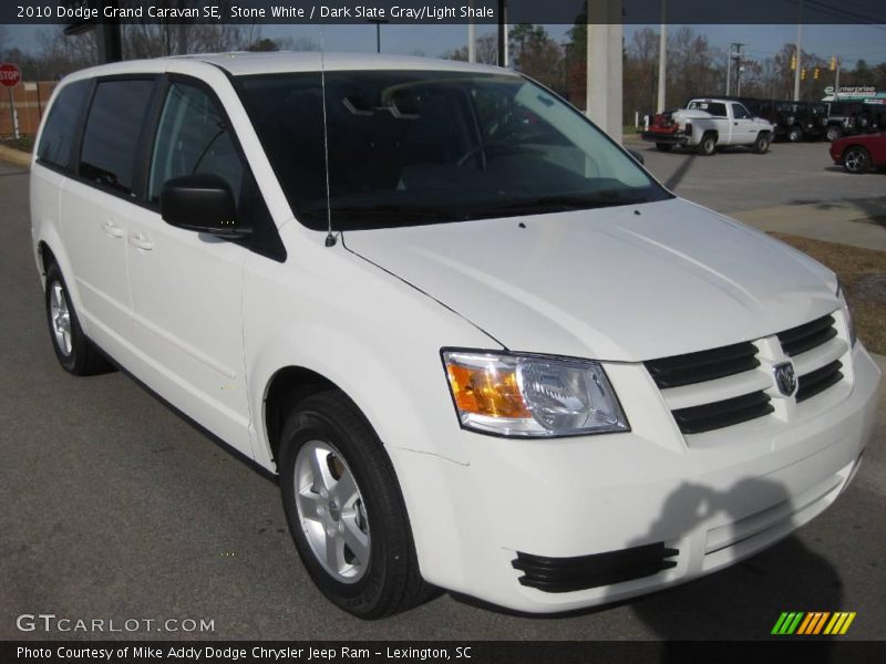 Stone White / Dark Slate Gray/Light Shale 2010 Dodge Grand Caravan SE