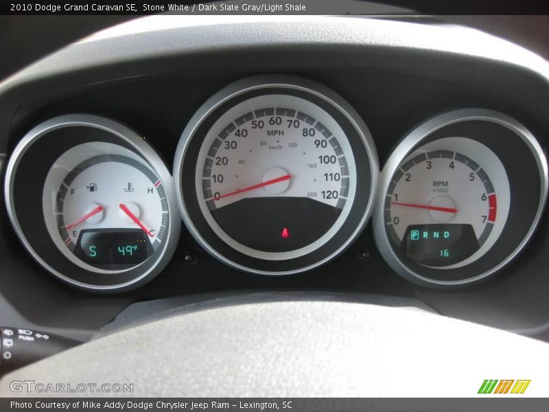 Stone White / Dark Slate Gray/Light Shale 2010 Dodge Grand Caravan SE